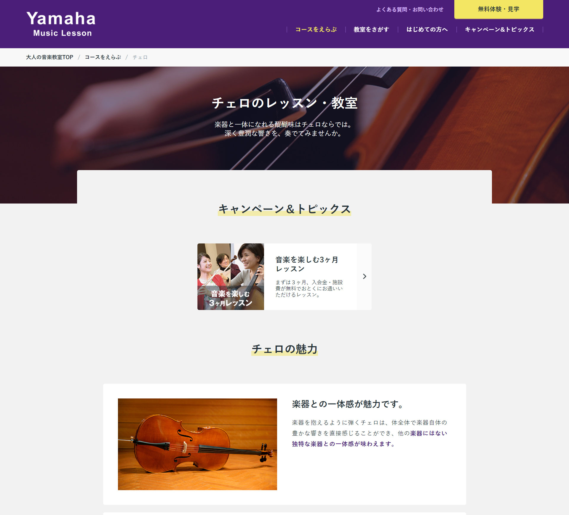 No.006　チェロ大人の音楽教室YamahaMusicLesson